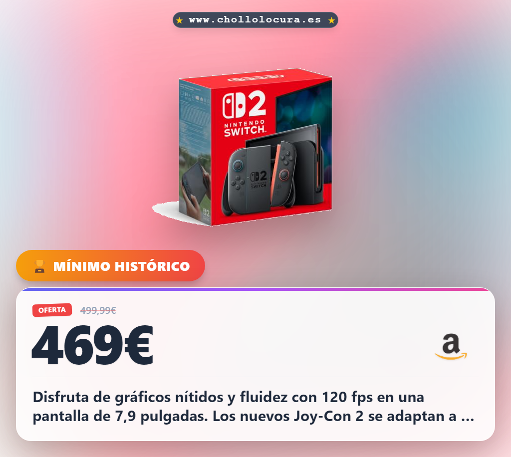 Consigue la Nintendo Switch 2 BTR con Joy-Cons rediseñados, gráficos 4K y 120fps. ¡Aprovecha este chollo!