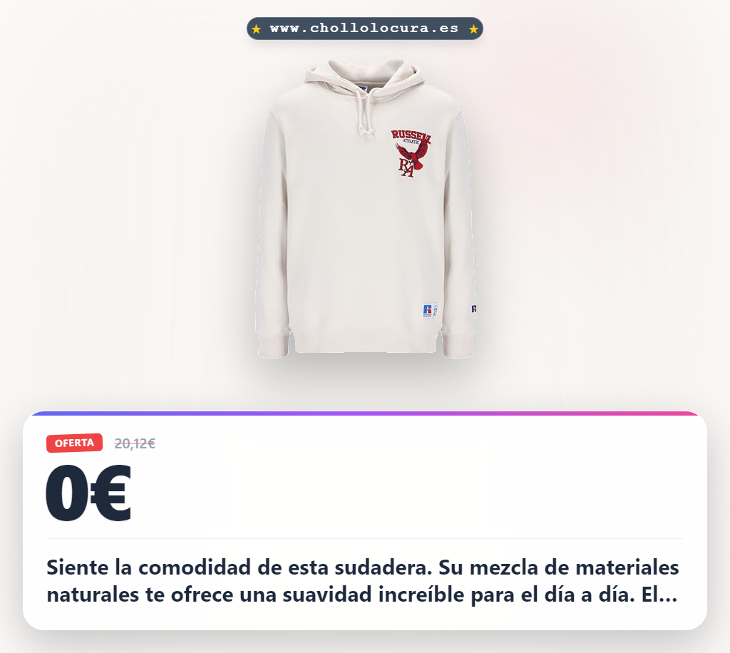 Adquiere la sudadera Russell Athletic Barry-Pull Over para hombre con capucha ajustable y logo bordado en oferta