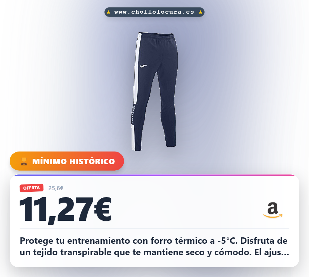 Consigue el pantalón de entrenamiento con forro térmico a -5°C y secado rápido al mejor precio