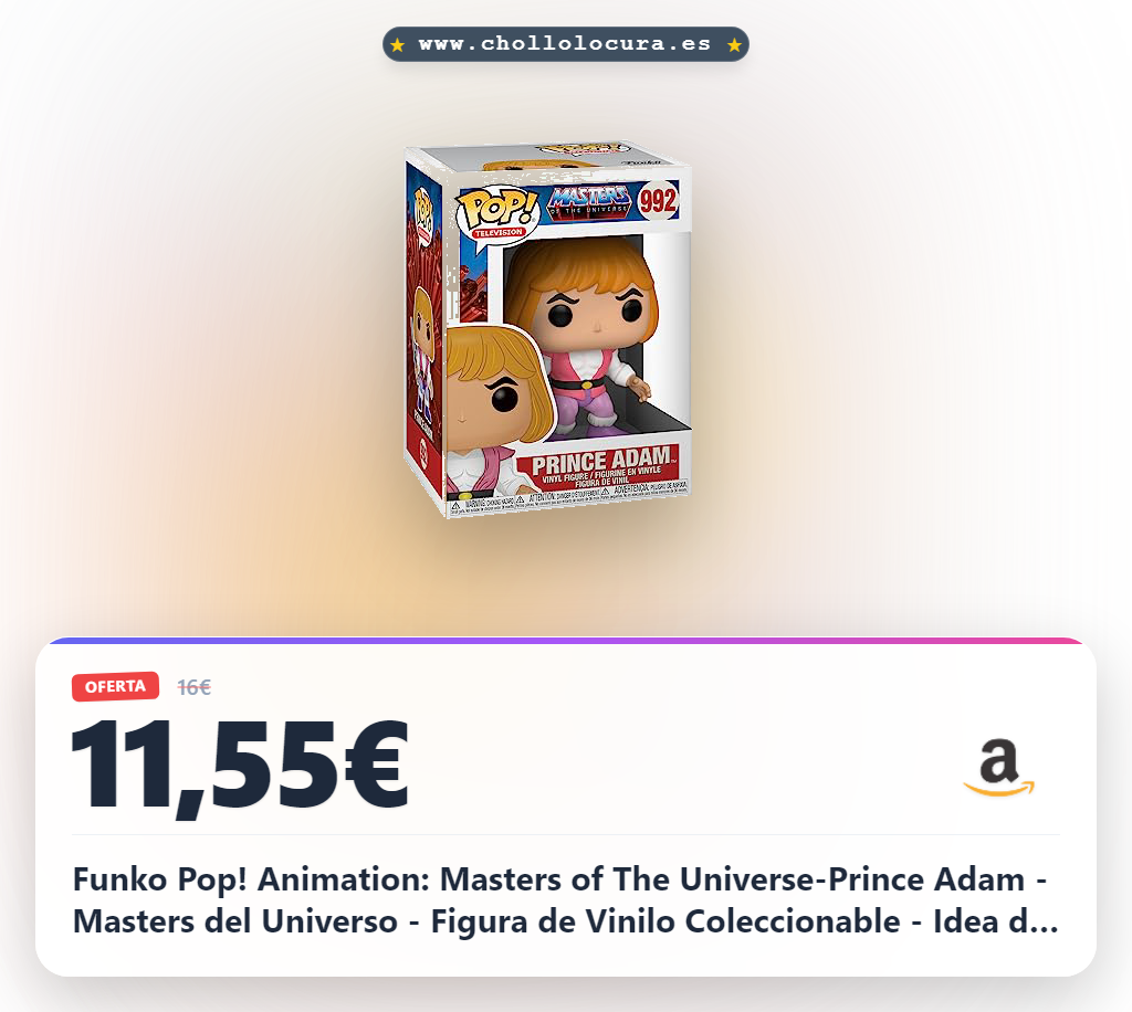 Funko Pop! Animation: Masters of The Universe-Prince Adam - Masters del Universo - Figura de Vinilo Coleccionable - Idea de Regalo- Mercancia Oficial - Juguetes para Niños y Adultos - TV Fans