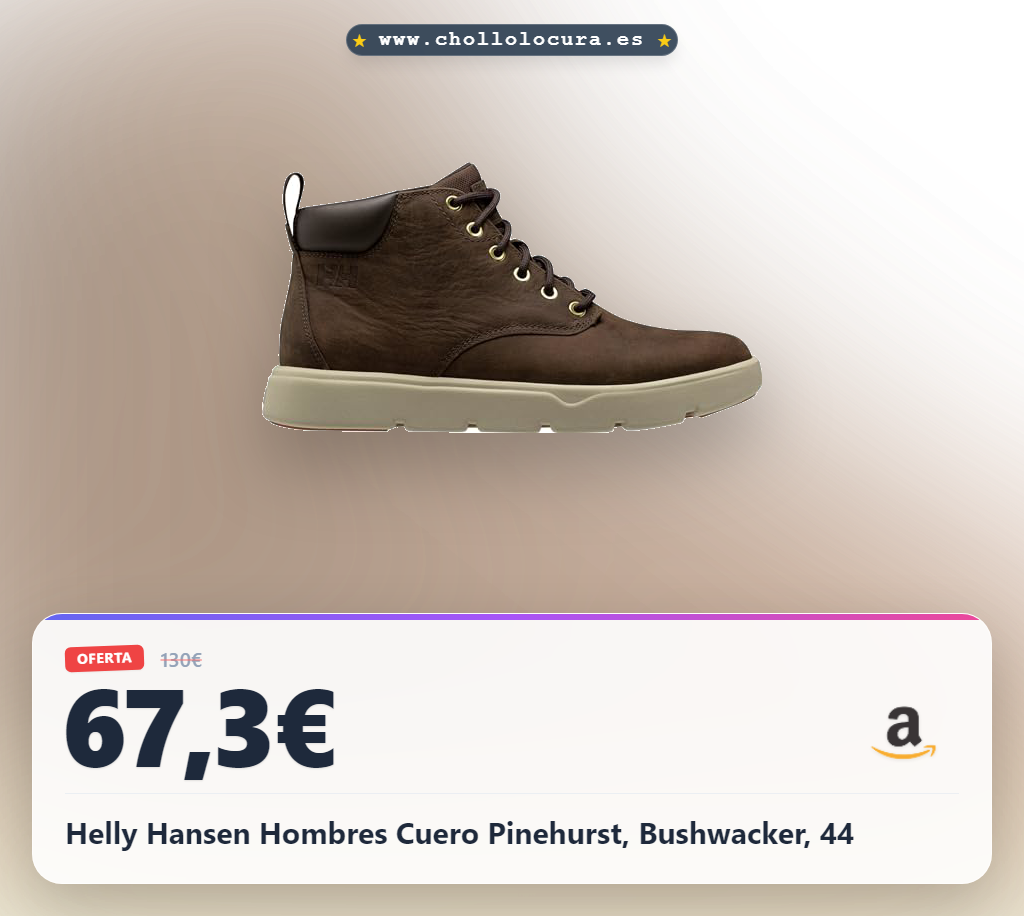 Helly Hansen Hombres Cuero Pinehurst, Bushwacker, 44