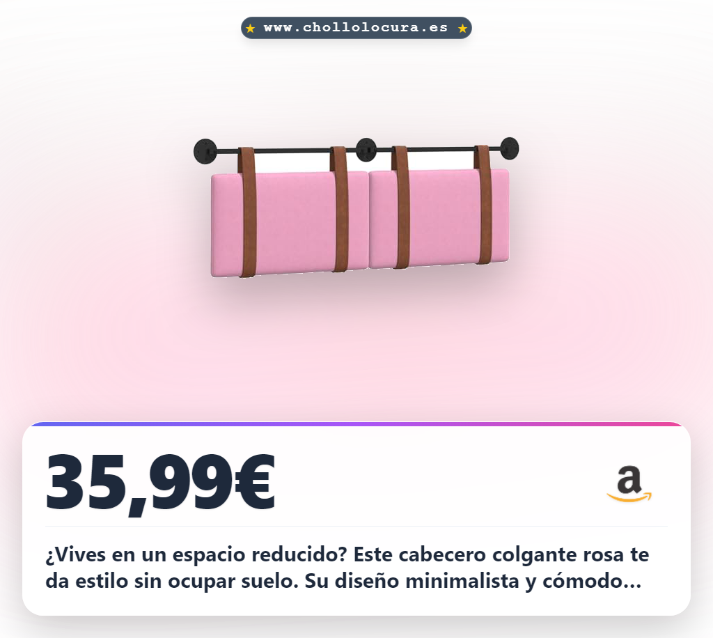 Aprovecha el cabecero colgante rosa de PU vidaXL, diseño moderno y minimalista en oferta