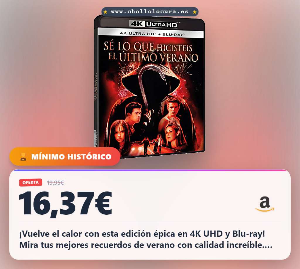 Descubre la edición de verano en 4K UHD y Blu-ray. Llévate el calor del sol al mejor precio de oferta histórica.