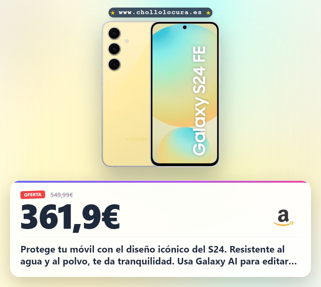 Consigue el Samsung Galaxy S24 FE 128GB amarillo con Galaxy AI y cámara 50MP al mejor precio del año al chollo