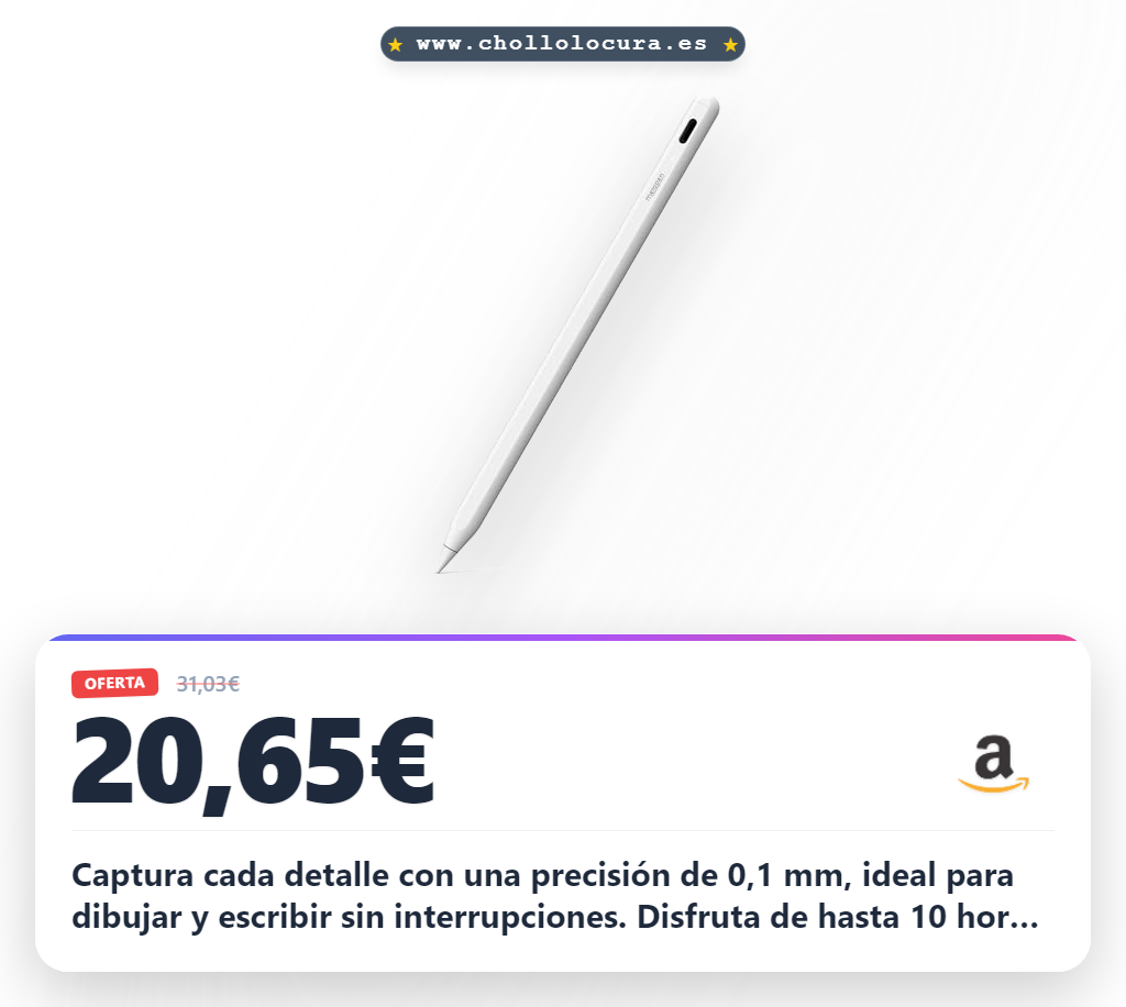 Consigue el lápiz Metapen A8 V4 magnético para iPad 2018-2026 con 2X carga rápida y precisión 0.1mm al mejor precio del año al instante.
