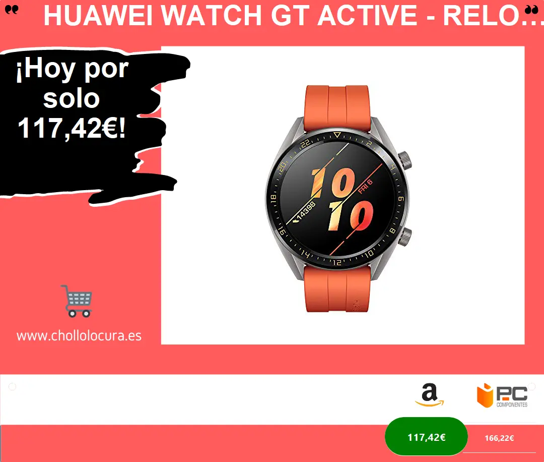 ¡Huawei Watch GT: Batería de larga duración y monitorización cardíaca! 🚀 Oferta exclusiva para ti!
