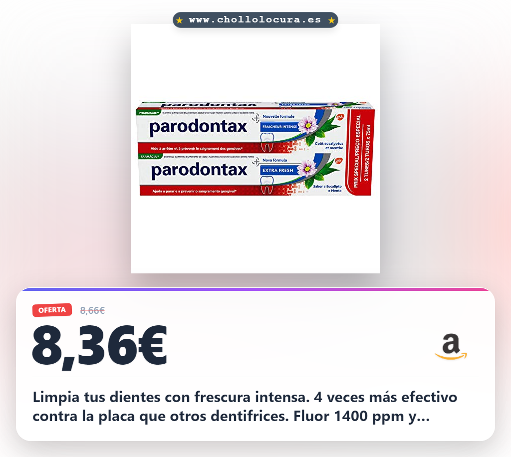 Parodontax Dentifrice Fraîcheur Intense Dentrifice, Soulager La Sensibilité Dentaire, Extra Fresh, Lot de 2x75 ml