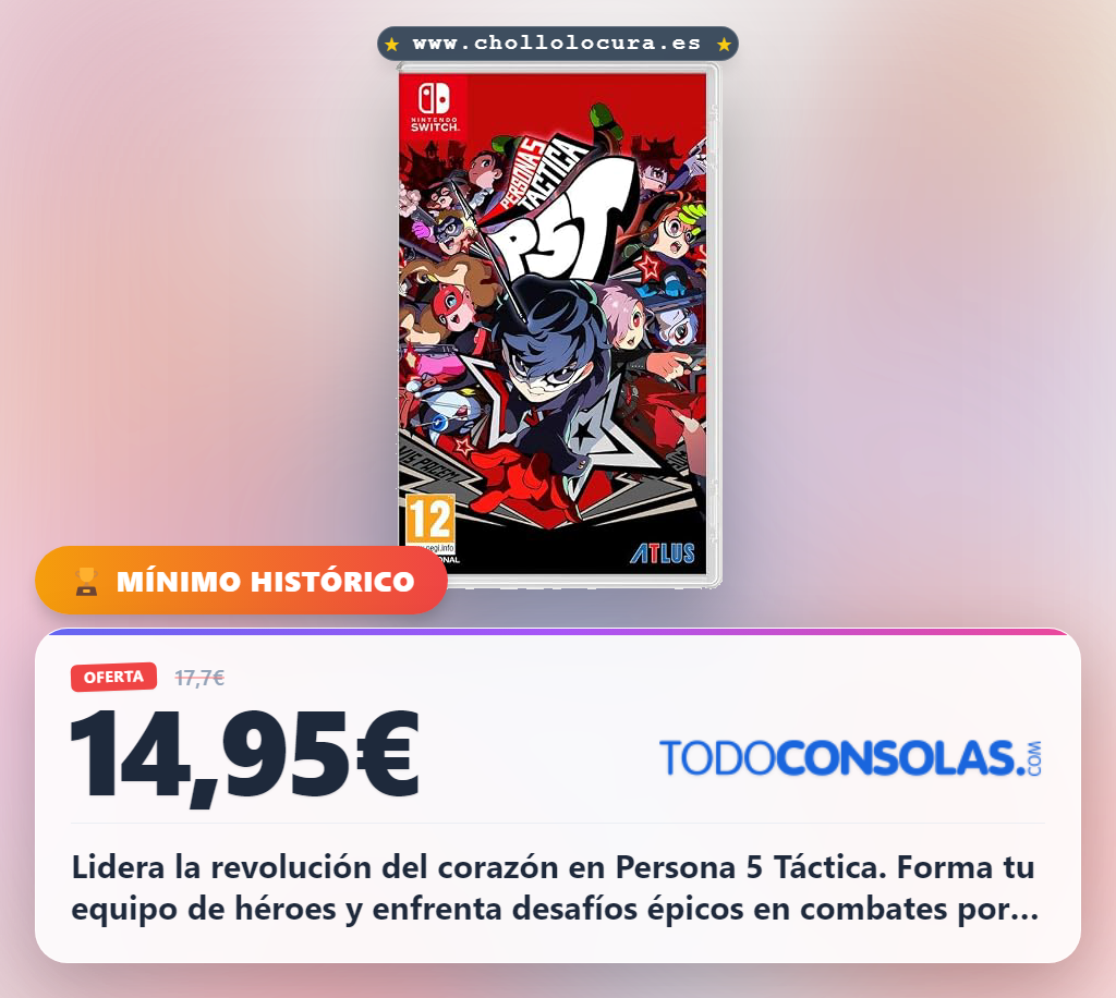 Lidera la revolución del corazón en Persona 5 Táctica. Forma tu equipo de héroes y enfrenta desafíos épicos en combates por turnos. Derrota a tus enemigos con un arsenal dinámico y espectacular. ¡Tu aventura te espera en Nintendo Switch!