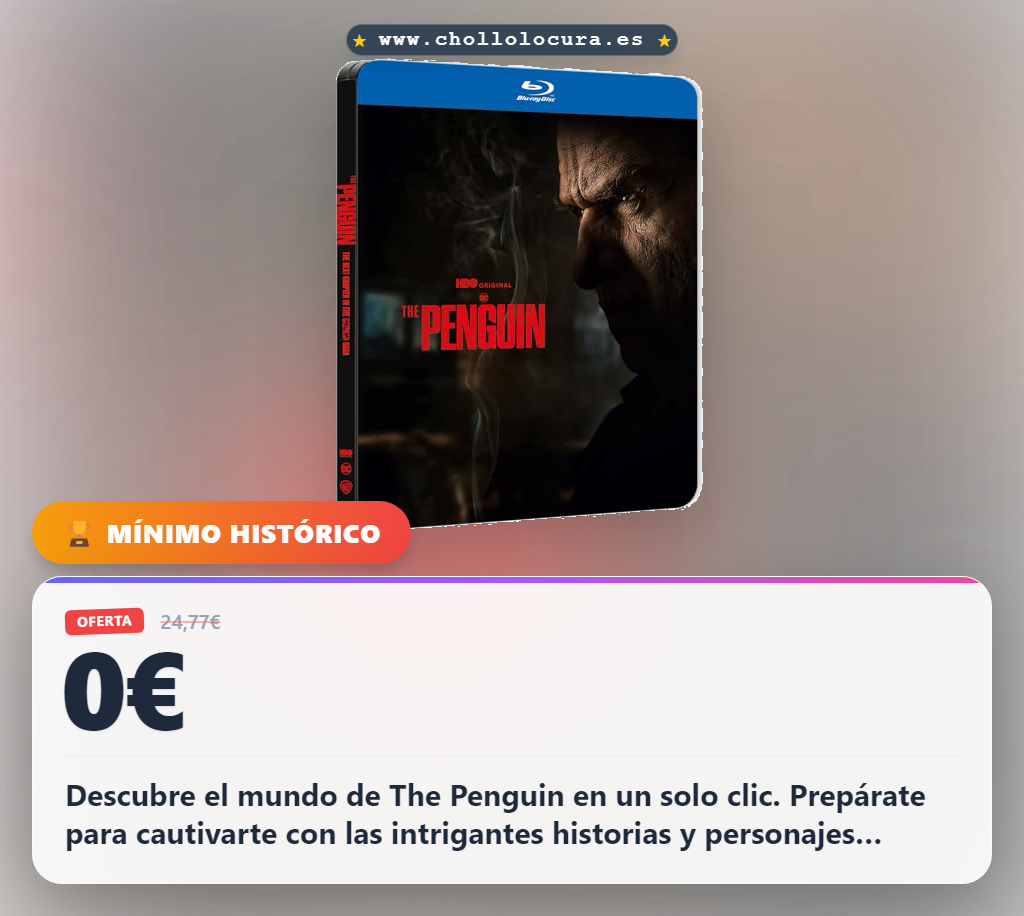 Aprovecha The Penguin Saison 1 en Blu-ray y descubre el mundo de esta nueva estrella de la televisión