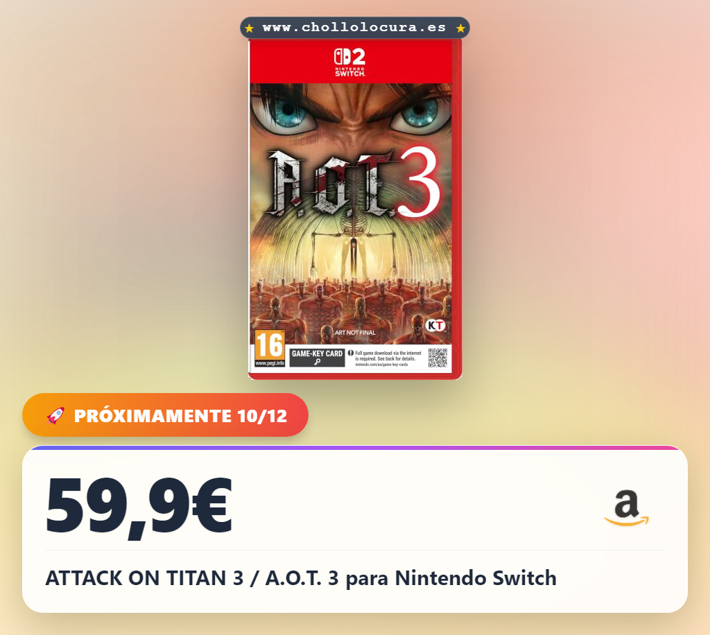 ATTACK ON TITAN 3 / A.O.T. 3 para Nintendo Switch