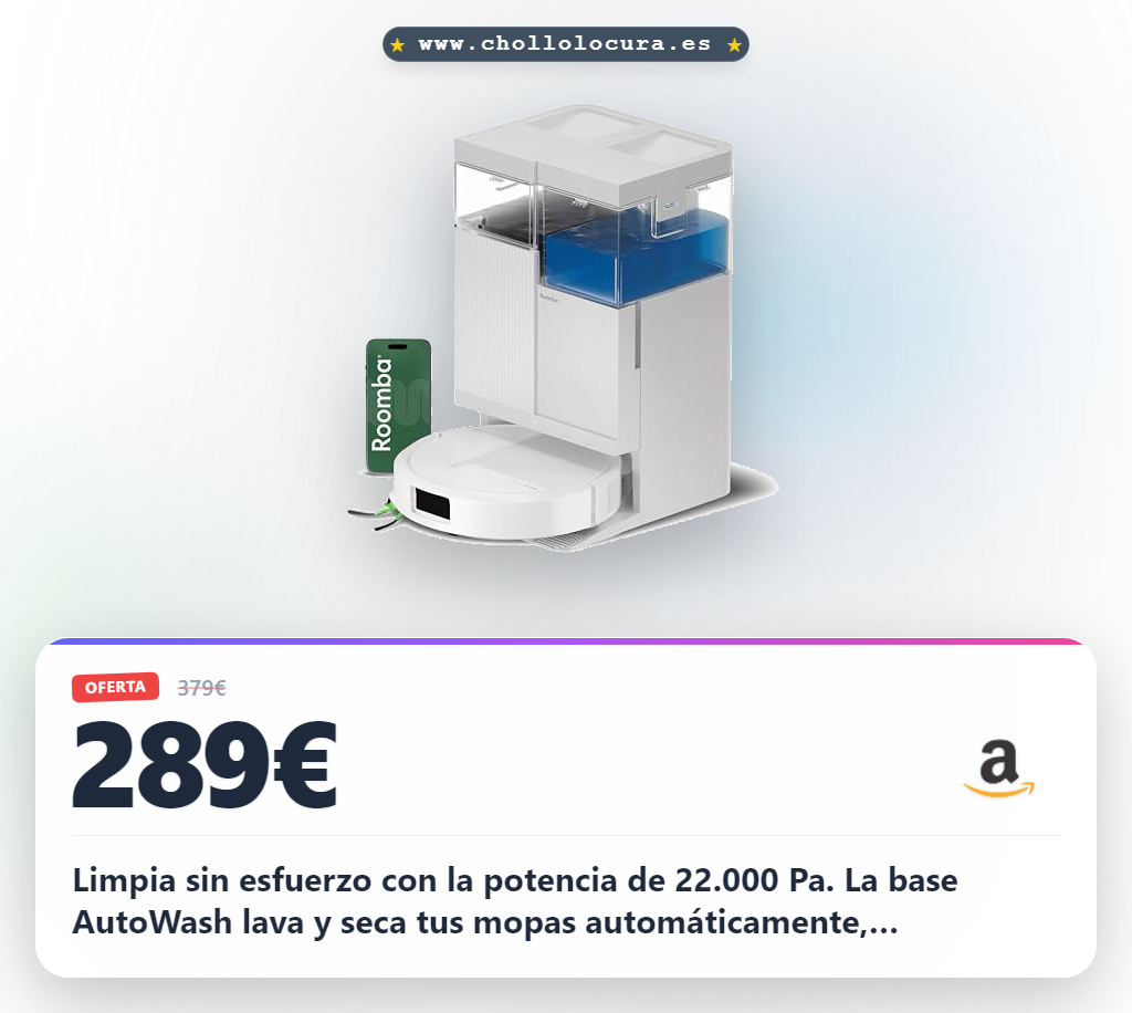 Aprovecha el iRobot Roomba Plus 515 Combo con AutoWash y navegación LiDAR en oferta histórica