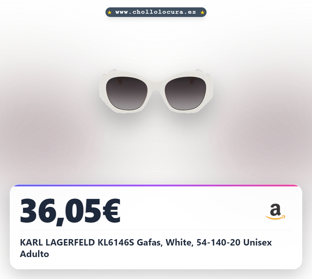 KARL LAGERFELD KL6146S Gafas, White, 54-140-20 Unisex Adulto