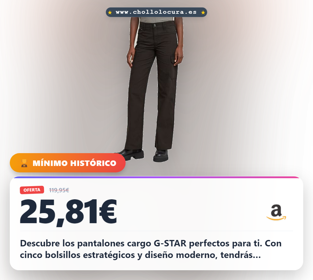 Consigue pantalones cargo G-STAR para mujer low waist negros con cinco bolsillos y cremallera al mejor precio