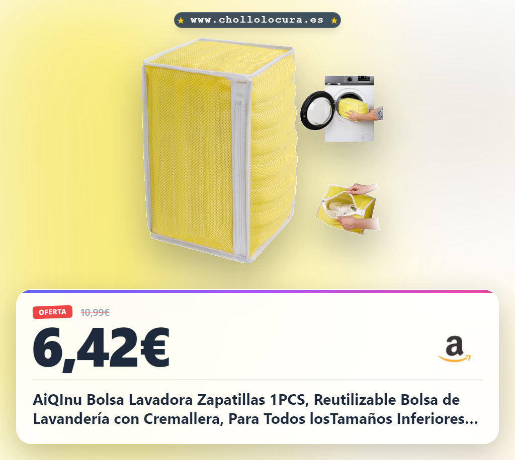 AiQInu Bolsa Lavadora Zapatillas 1PCS, Reutilizable Bolsa de Lavandería con Cremallera, Para Todos losTamaños Inferiores a la Talla EU 48