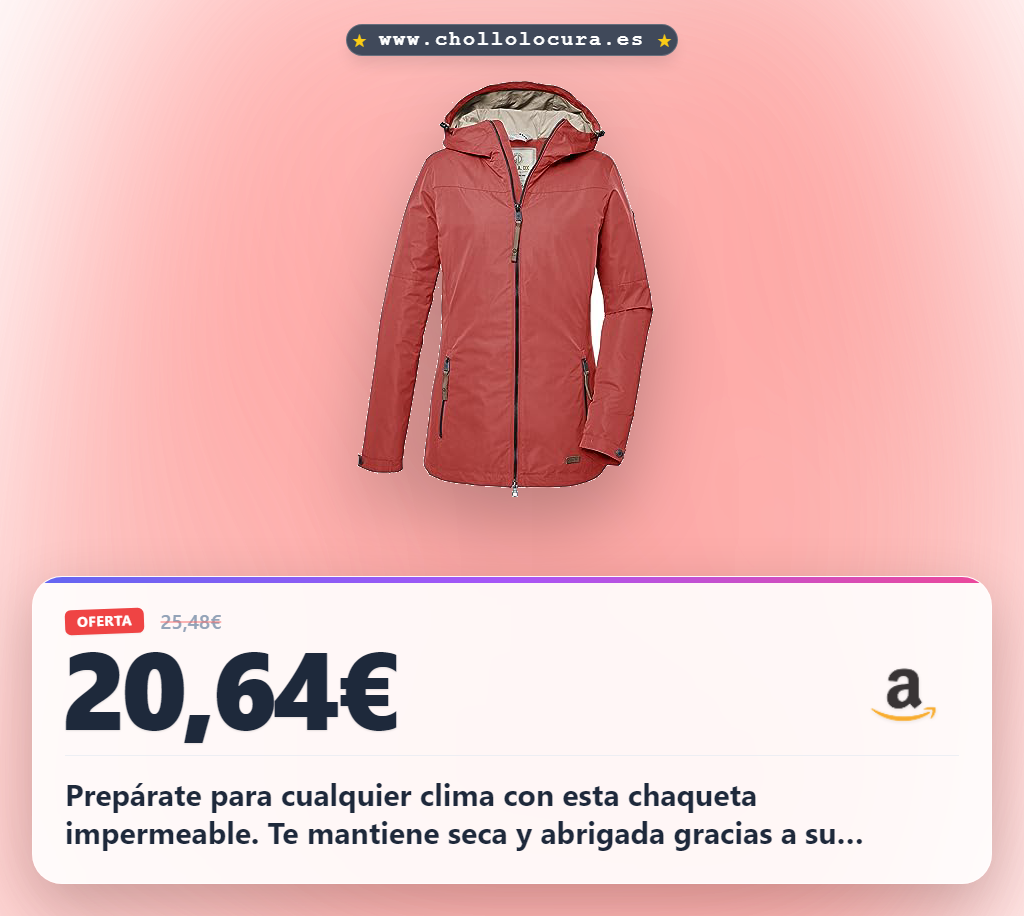 Consigue la chaqueta mujer G.I.G.A. DX roja resistente al agua 8000mm al mejor precio en oferta hoy mismo