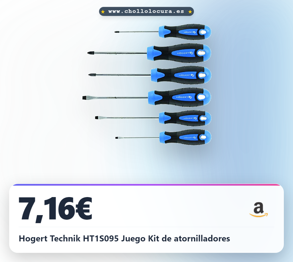 Hogert Technik HT1S095 Juego Kit de atornilladores