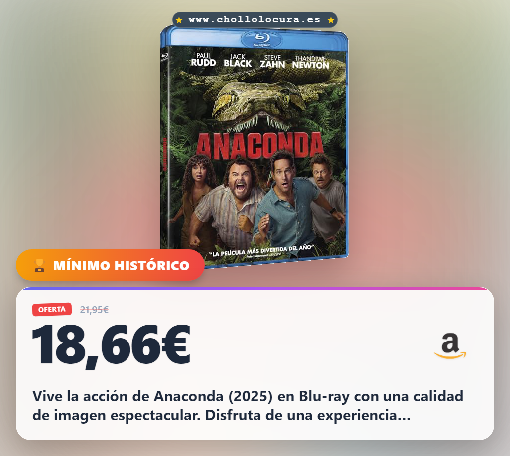 Aprovecha el thriller Anaconda 2025 en Blu-ray y disfruta de una acción espectacular en alta calidad