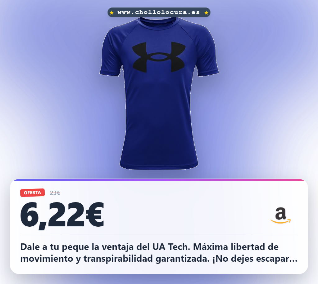 Aprovecha la camiseta Under Armour Niños UA Tech Big Logo SS con diseño moderno y gran confort al mejor precio