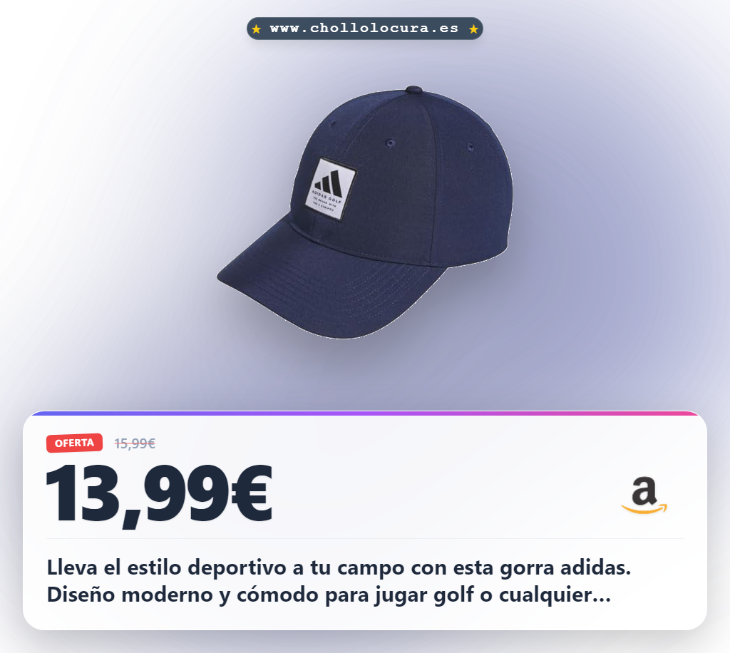 Aprovecha la gorra adidas Golf Performance para hombre y mujer en azul marino en oferta