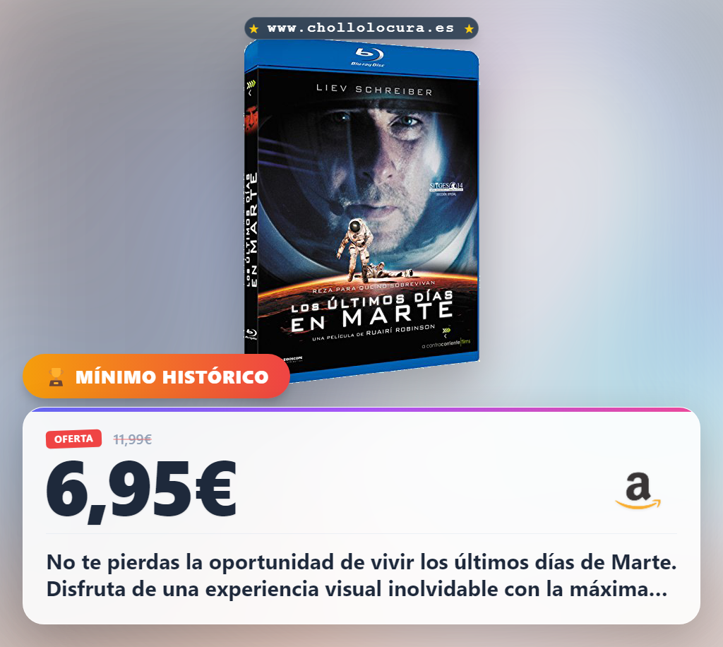 Logra disfrutar Los últimos días de Marte en Blu-ray con calidad superior al mejor precio