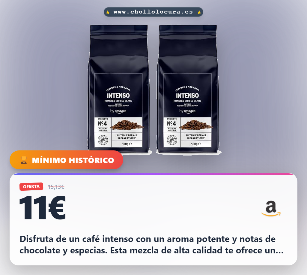 Aprovecha estos granos de café intenso tostado ligero con certificación Rainforest Alliance al mejor precio
