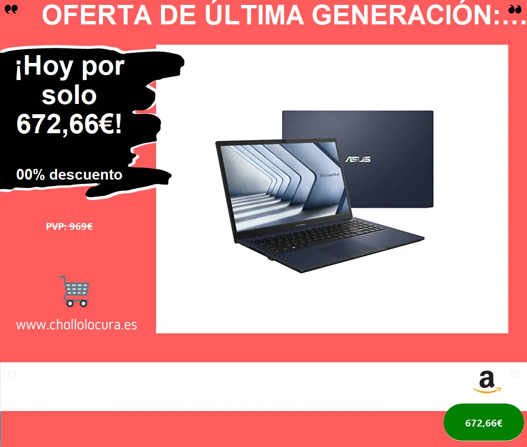 Oferta de última generación: Portátil ASUS ExpertBook B1 con Intel Core i5 y Full HD