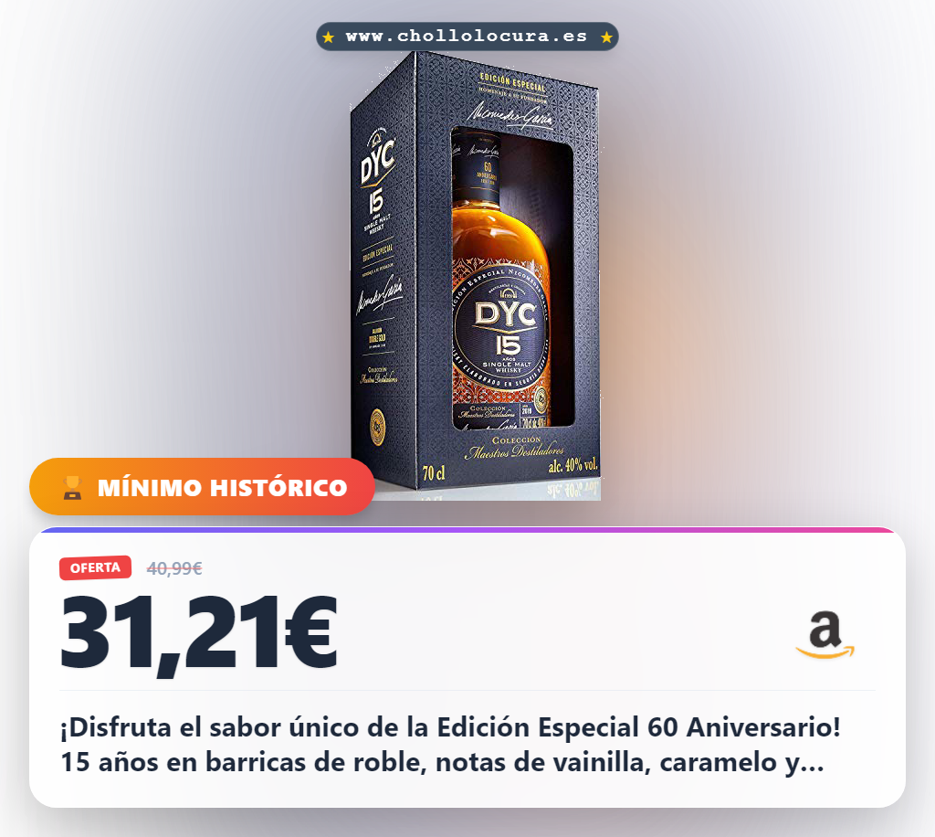 DYC 15 Años Edición Especial 60 Aniversario Single Malt Whisky, 40% - 700 ml