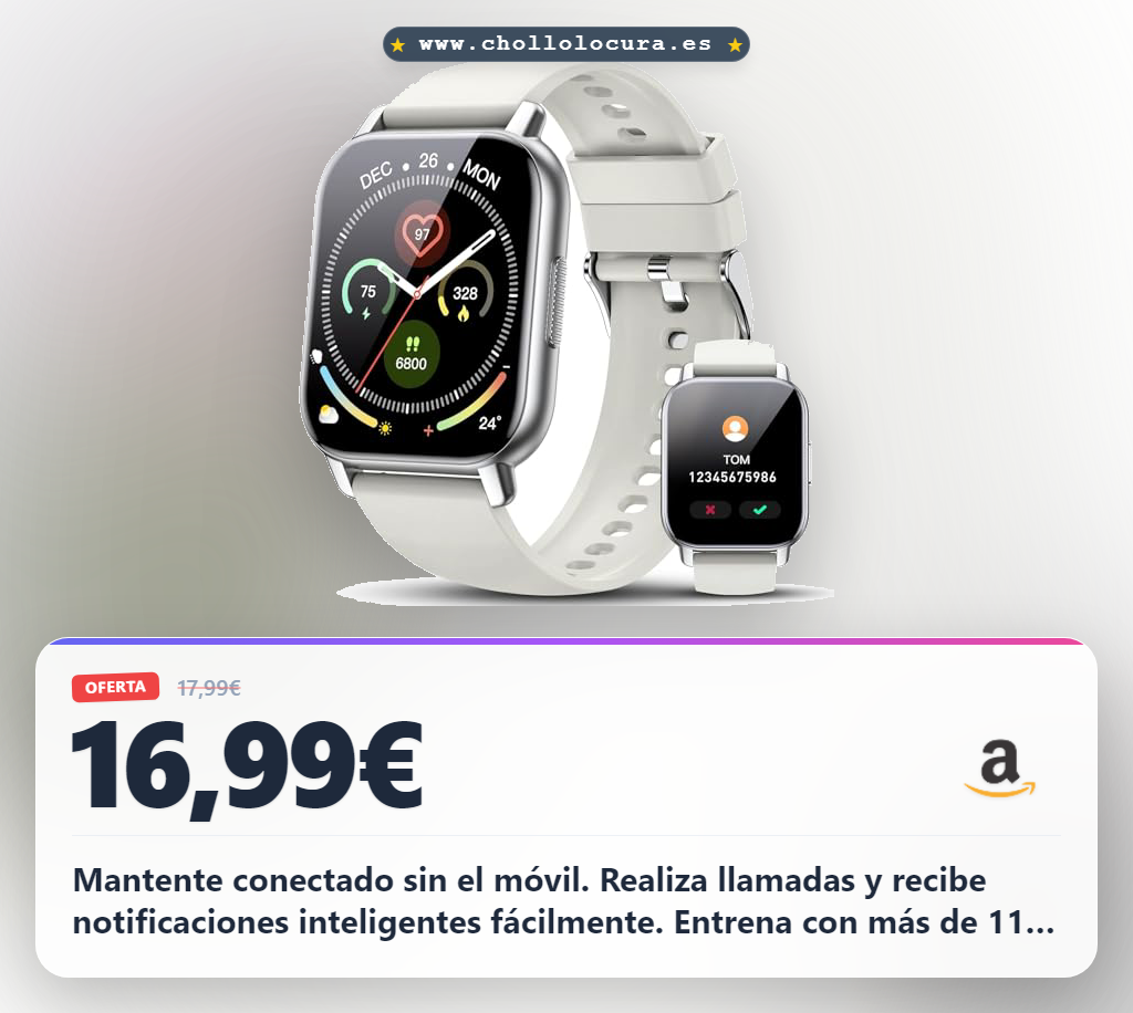 Consigue Smartwatch HD mujer hombre con llamadas Bluetooth y 110 modos deportivos. Aprovecha su monitor de salud y resistencia IP68.