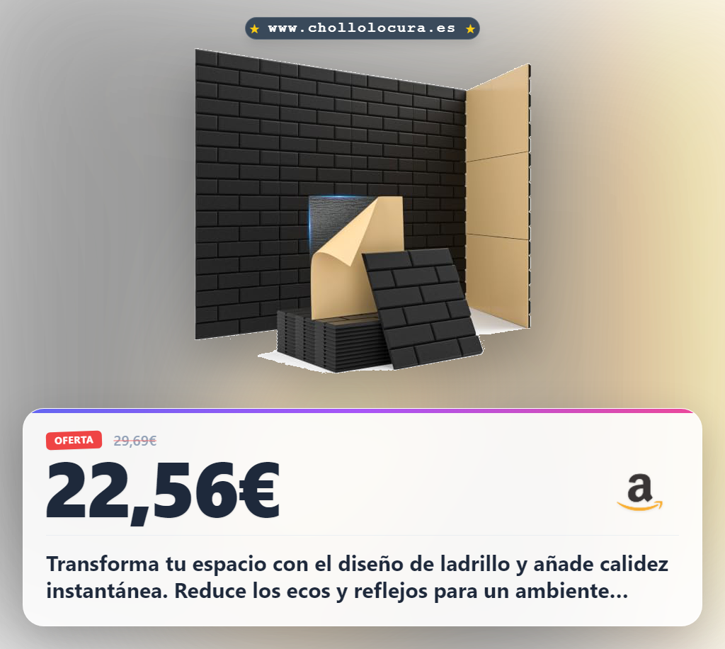 Aprovecha paneles acústicos decorativos efecto ladrillo negro para paredes y puertas con instalación fácil