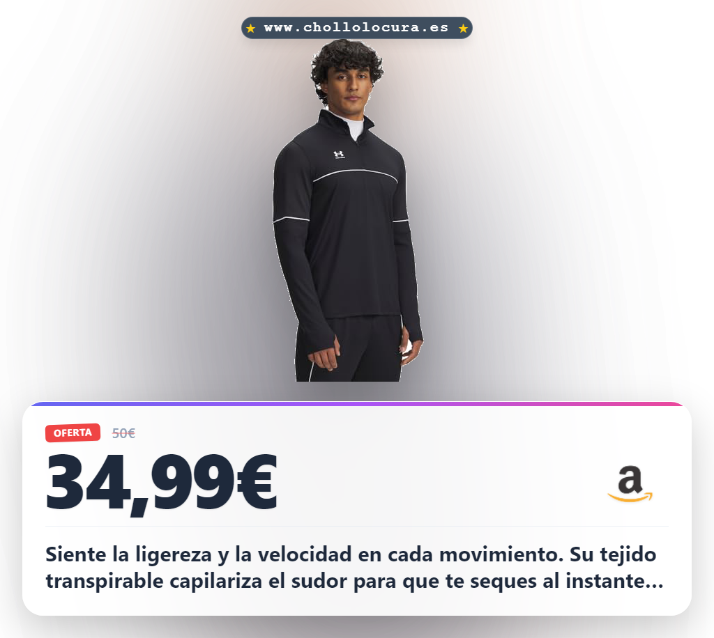 Obtén el UA M Challenger Training QZ con tejido transpirable y rápido para el campo al mejor precio de oferta histórica