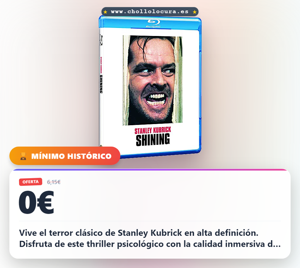 Encuentra Shining Blu-ray en oferta. Disfruta de este clásico thriller psicológico de Stanley Kubrick en alta definición.