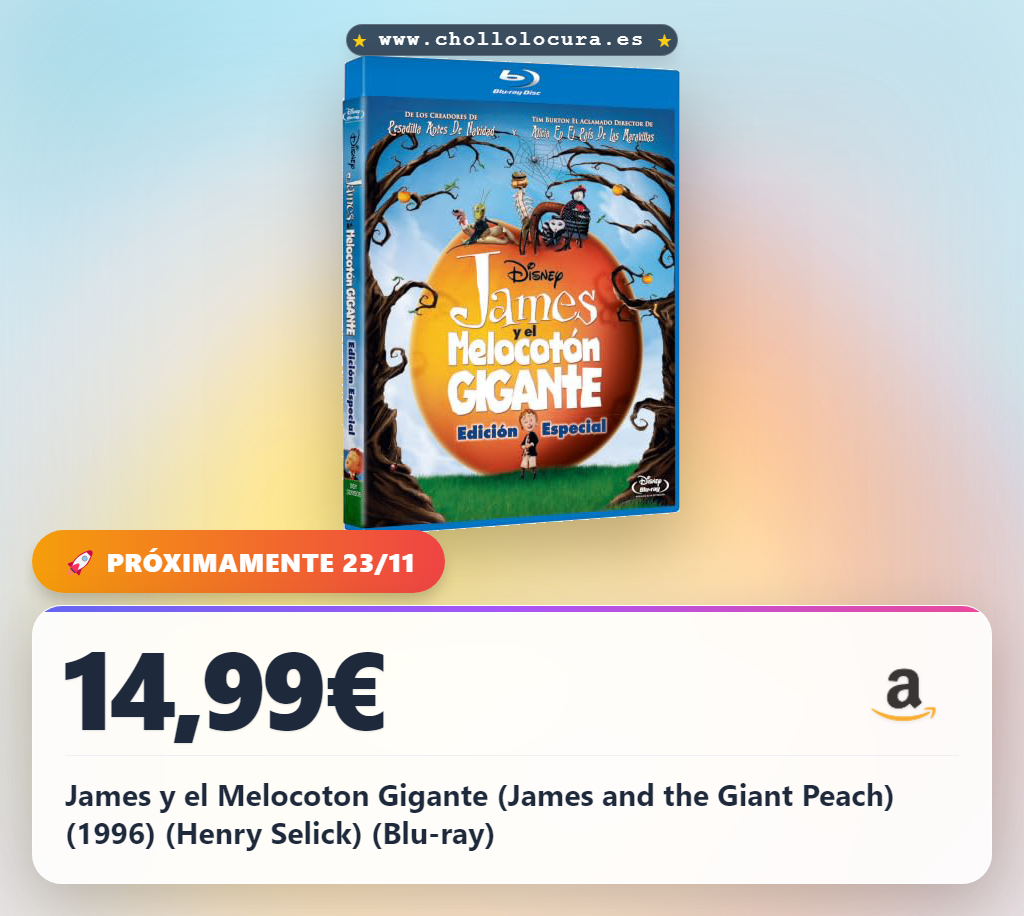 James y el Melocoton Gigante (James and the Giant Peach) (1996) (Henry Selick) (Blu-ray)