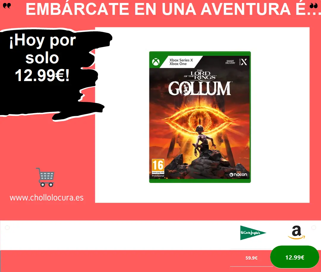 Embárcate en una aventura épica en el universo de El Señor de los Anillos con Gollum, el videojuego para Xbox Series X