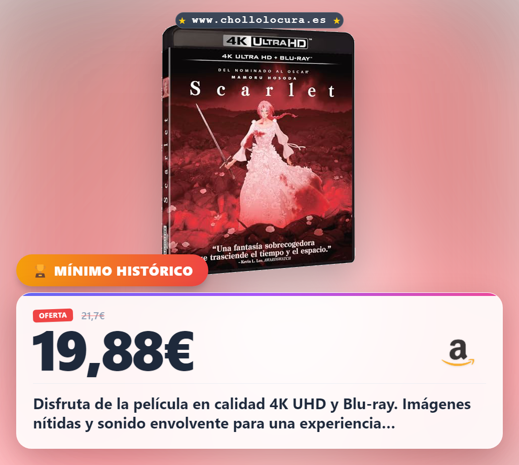 Consigue la película Scarlet en 4K UHD y Blu-ray para disfrutar de la mejor calidad visual