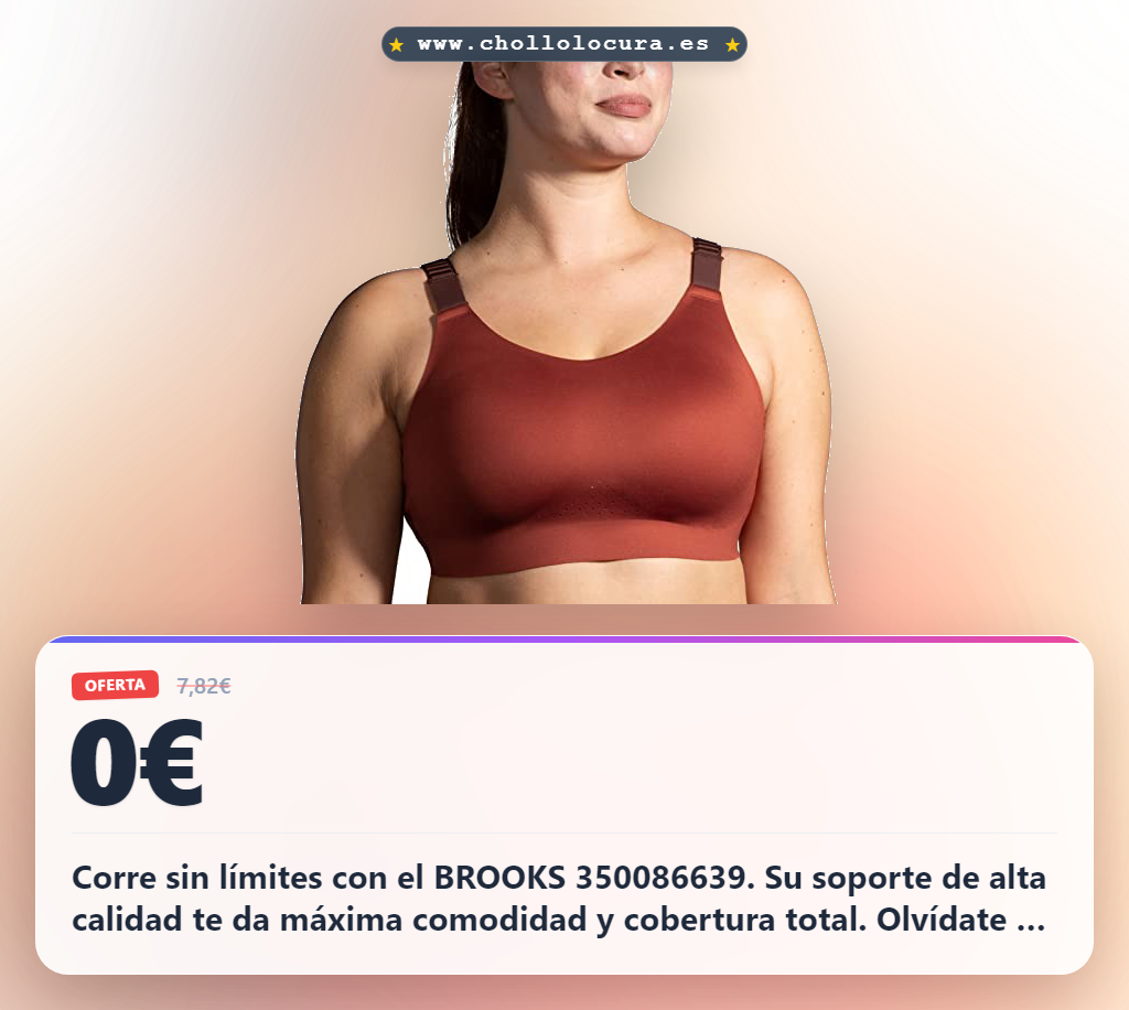 Corre sin límites con el BROOKS 350086639. Su soporte de alta calidad te da máxima comodidad y cobertura total. Olvídate de las costuras y vive el confort que mereces. ¡Consigue el tuyo en Copper o Ice Blue! Aprovecha este chollo para mejorar tu rendimiento.