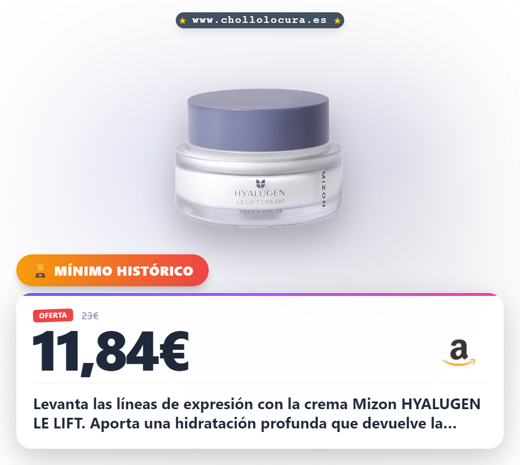 Aprovecha la crema MIZON Hyalugen Le Lift 50ml en oferta: consigue una piel más joven y firme