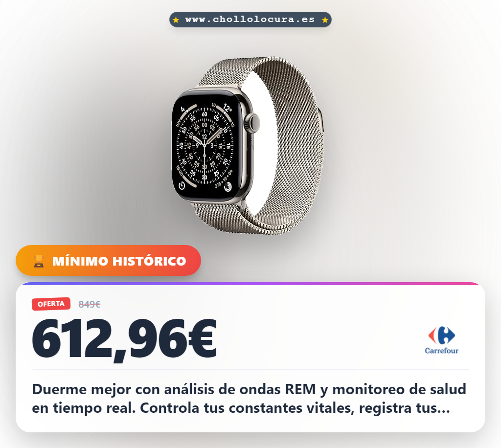 Aprovecha el Apple Watch Series 11 con titanio natural y monitoreo de sueño avanzado para tu salud y fitness en oferta