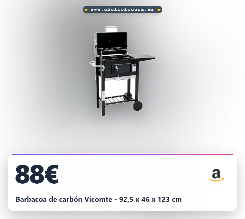 Barbacoa de carbón Vicomte - 92,5 x 46 x 123 cm