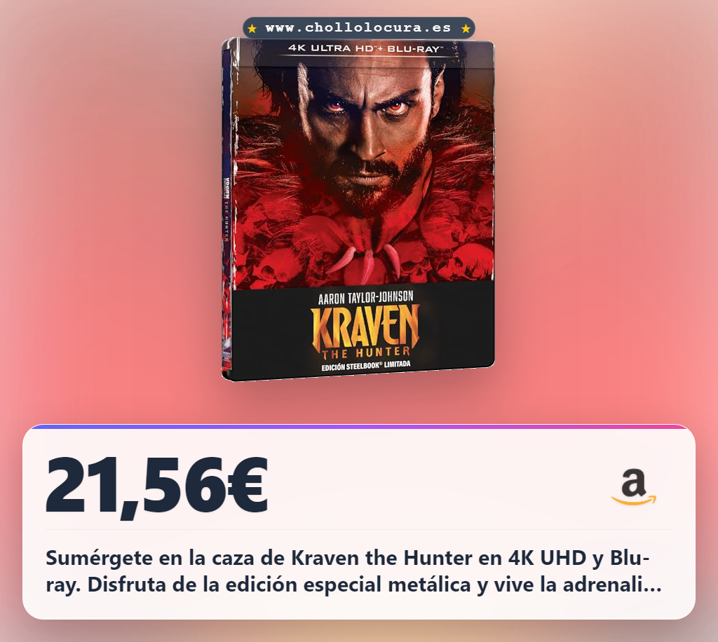 Aprovecha la caza de Kraven the Hunter en edición especial metálica 4K UHD y Blu-ray para Spider-Man