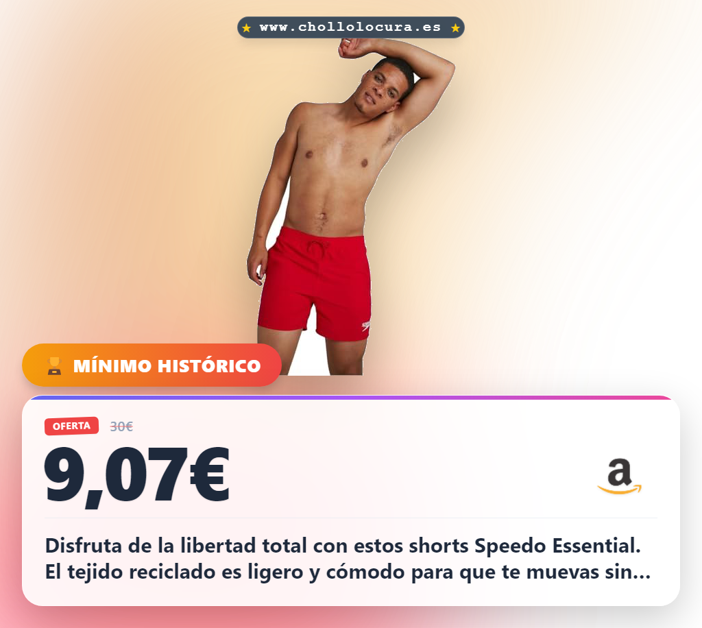 Aprovecha los Shorts de baño Speedo Essential 41 cm tejido reciclado al mejor precio en oferta