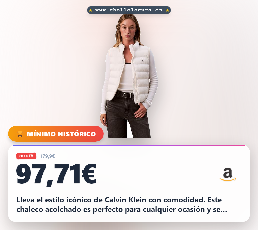 Consigue el chaleco Calvin Klein mujer acolchado beige XL para entretiempo al mejor precio
