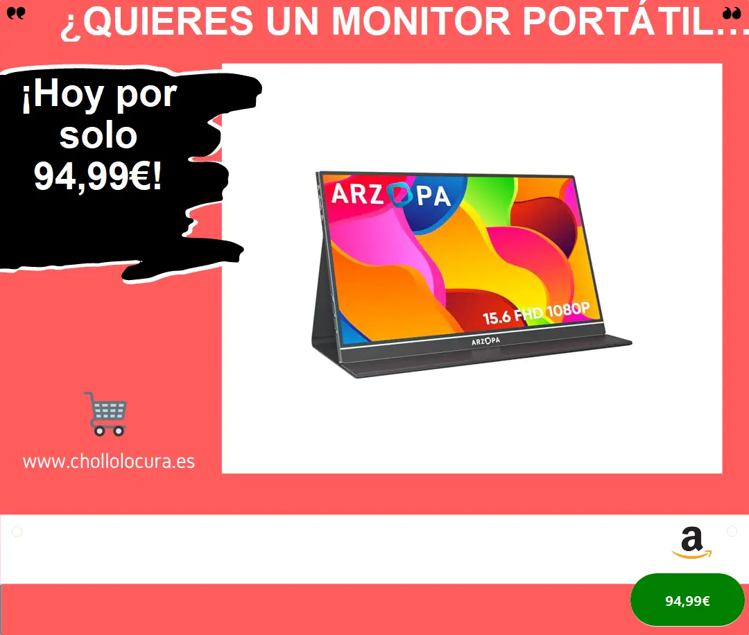 ¿Quieres un monitor portátil que te hace sentir como estás en el centro del juego? ¡Descubre el ARZOPA S1 Table! Monitor portátil Full HD 1080P con tecnología HDR, pantalla móvil externa de 15,6 pulgadas y amplia compatibilidad para trabajo y juegos.