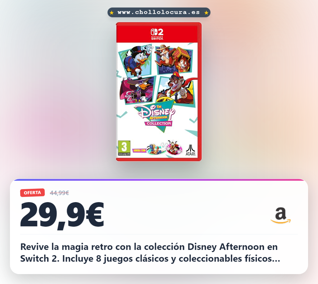 Aprovecha la colección física Disney Afternoon Collection Switch 2 con 8 juegos clásicos y coleccionables