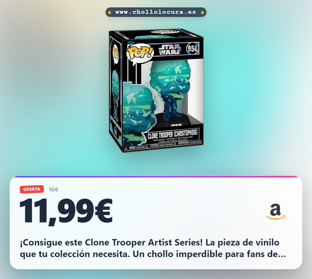Compra la Figura de Vinilo Funko Pop Star Wars: Clone Trooper. Coleccionable imprescindible a precio de chollo.