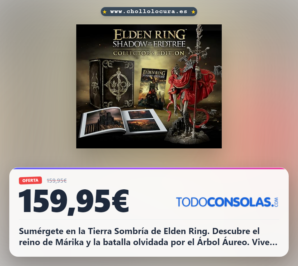 Aprovecha Elden Ring Shadow Of The Erdtree Collector’s Edition para Xbox Series: la aventura épica de la Tierra Sombría