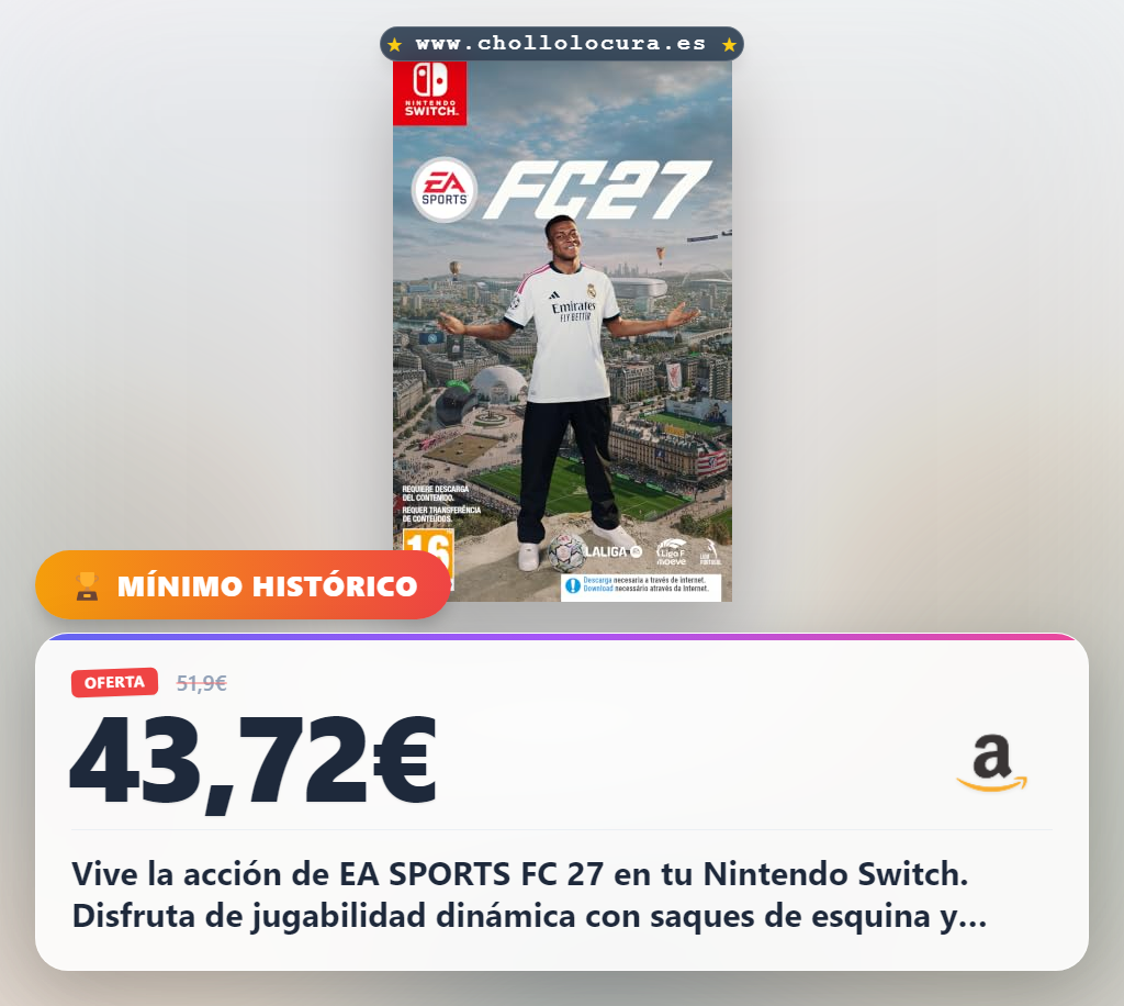 Consigue EA SPORTS FC 27 Edición Estándar para Nintendo Switch con cartucho físico al mejor precio