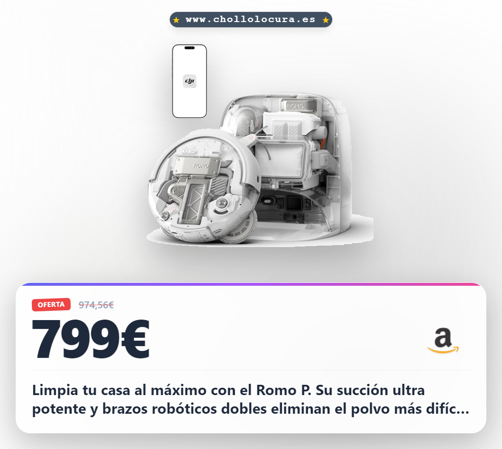 Disfruta la limpieza total con el Romo P robot aspirador y mopa transparente en oferta al mejor precio del año