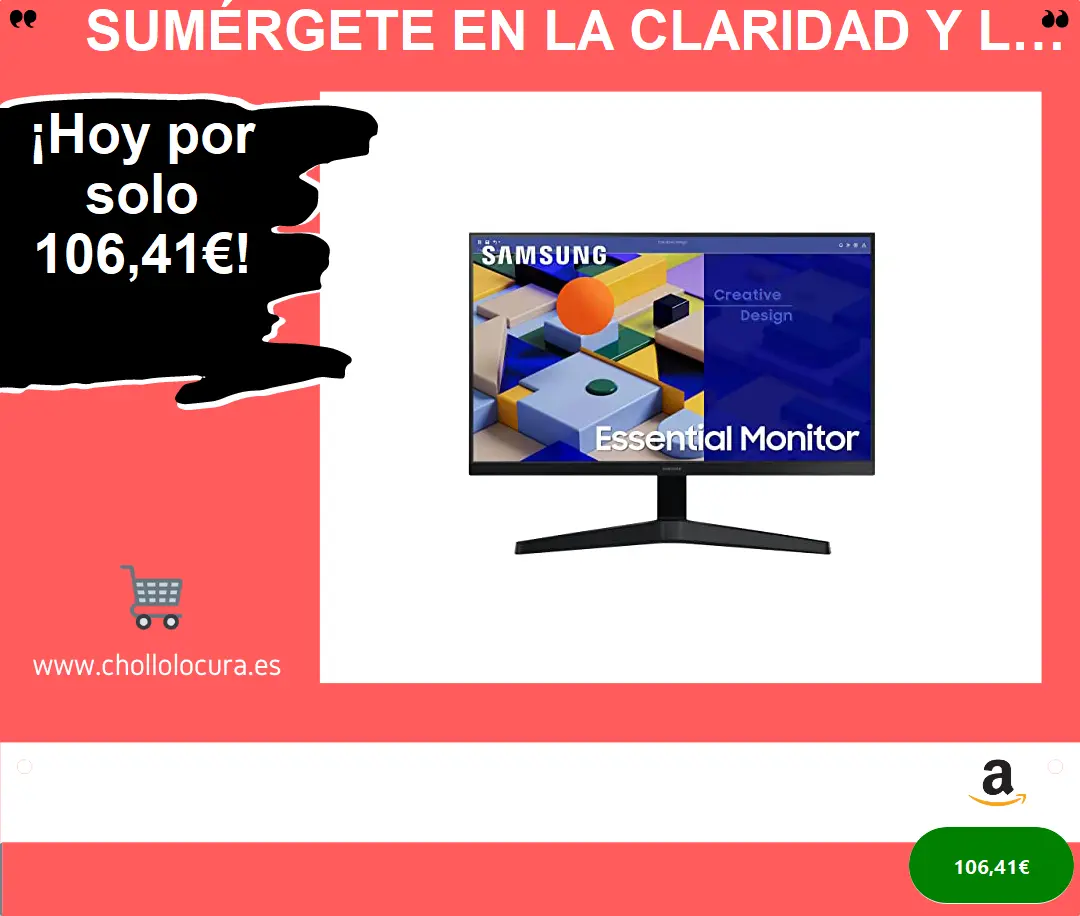 Sumérgete en la claridad y la inmersión con el monitor Samsung LS27C312EAUXEN de 27 pulgadas
