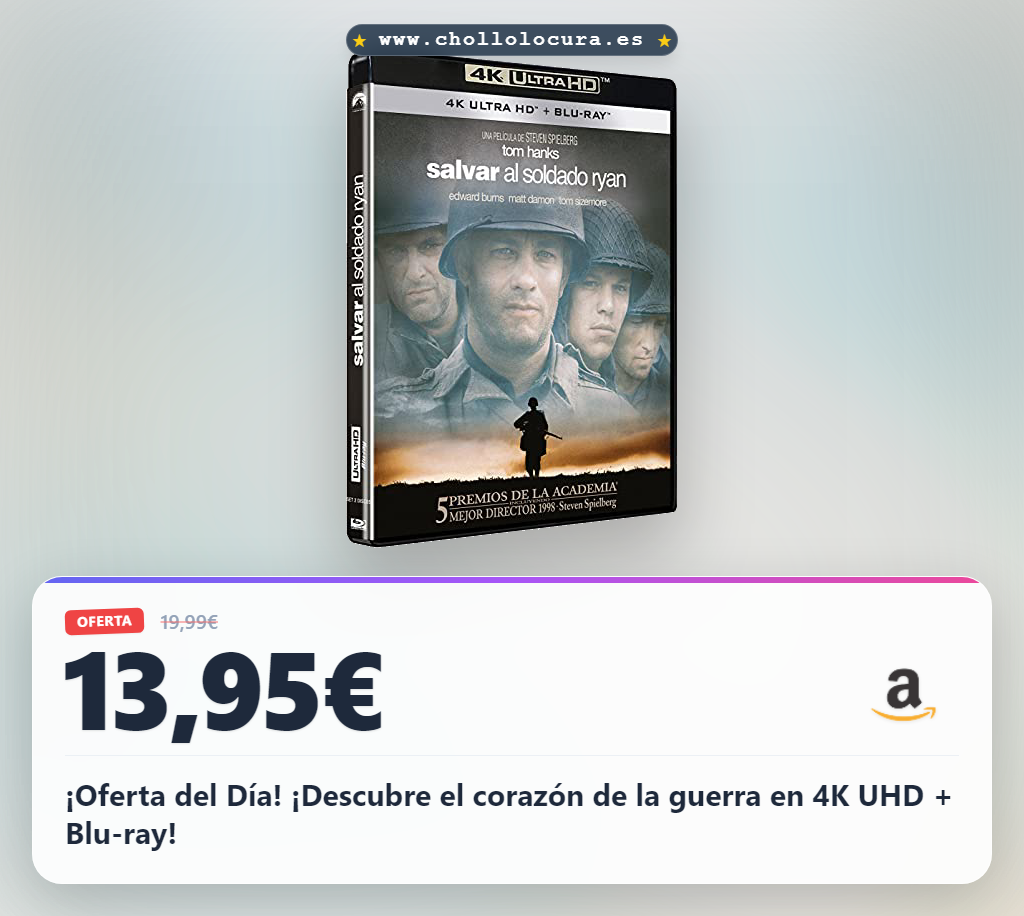 Oferta del Día: Salvar al Soldado Ryan en 4K UHD + Blu-ray!