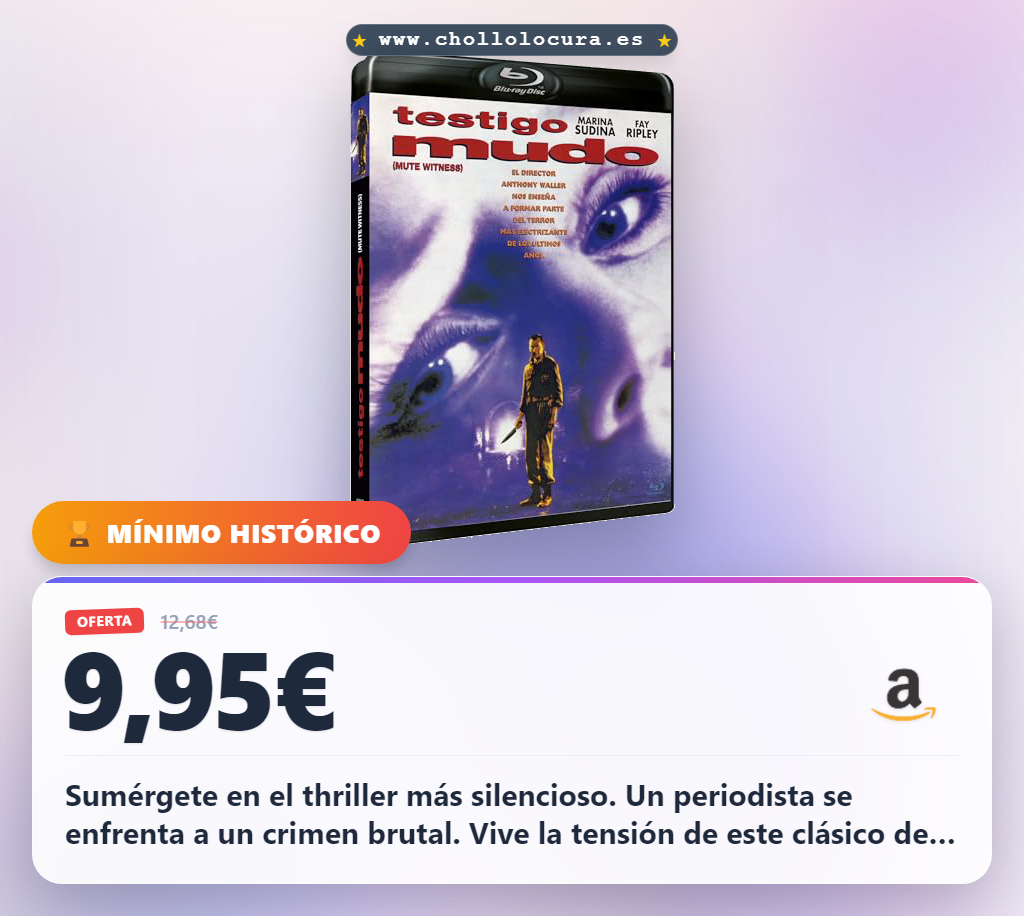 Encuentra Testigo Mudo BD 1995: el thriller clásico de misterio que te mantendrá en vilo al mejor precio